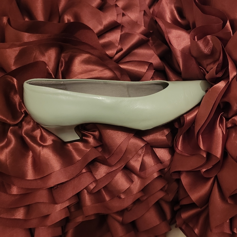 Teal Genuine Leather low heels - Picture 2 of 3